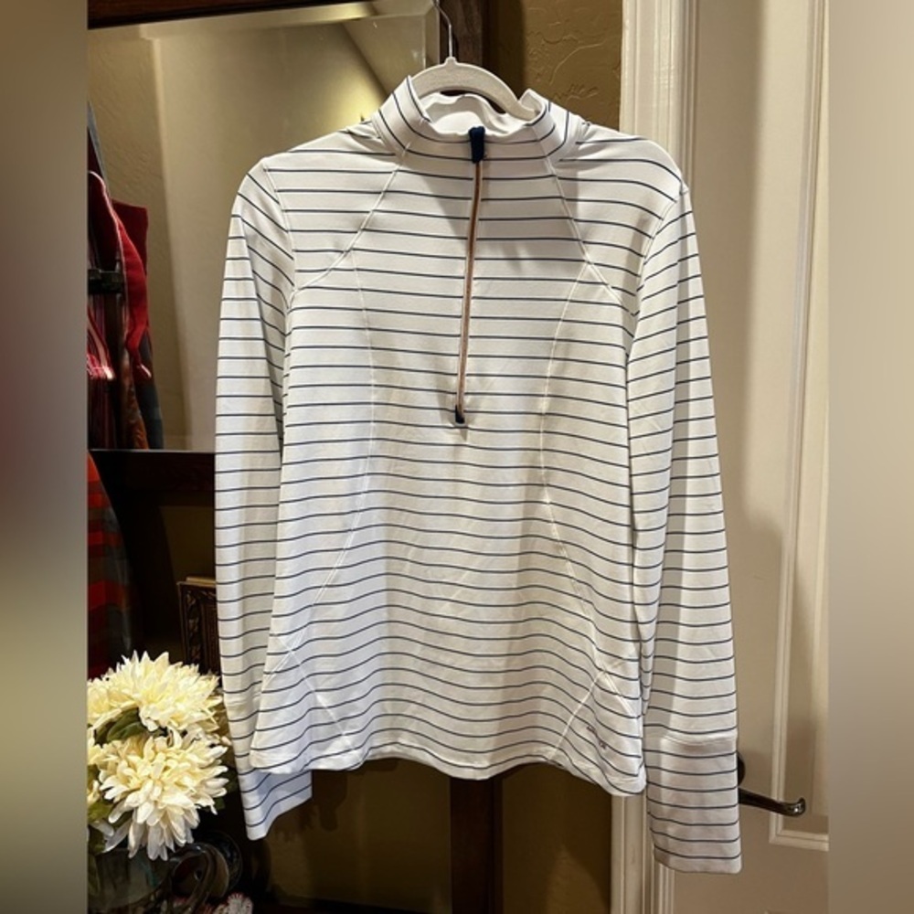 Cutter & Buck Annika Women's Performance Stripe Printed 1/2-Zip Pull Over